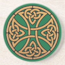 Celtic Knot Cross Beverage Coasters