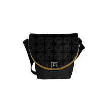 Celtic knot mini messenger bag - black