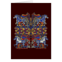 Celtic Knotwork Horses & Birds Card