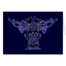 Celtic Knotwork Hounds Card