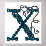 Celtic Letter X print