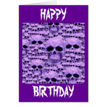 Celtic purple skull collage cards
