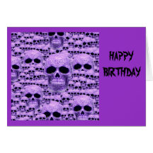 Celtic purple skull collage greeting cards