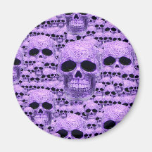 Celtic purple skull collage magnets