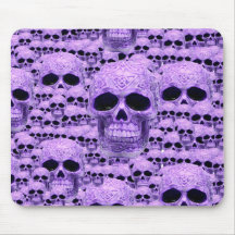Celtic purple skull collage mousepad