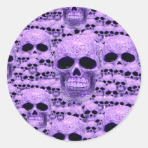 Celtic purple skull collage stickers