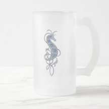 Celtic Seahorse Dragon Coffee Mugs