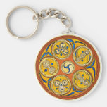 Celtic Spiral Keychain, Lughnasadh Design