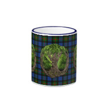 Celtic Tree Of Life And Clan Gunn Tartan Mugs