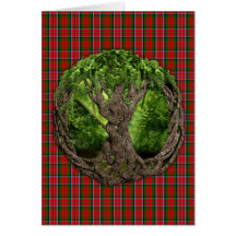 Celtic Tree Of Life And Clan MacNaughton Tartan Card