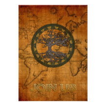 Celtic Tree of Life [Yggdrasil] Personalized Announcement