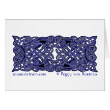 Celtic Zoomorphic Hounds Card