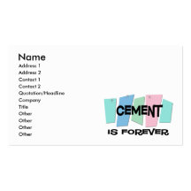 Cement Is Forever Business Card Template