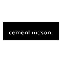 cement mason. business card