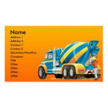 Cement or Concrete Mixer Business Card