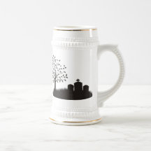 Cemetery Scene Mugs