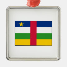Central African Republic Flag Christmas Tree Ornament
