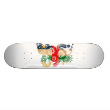 Central African Republic Flag Skate Deck