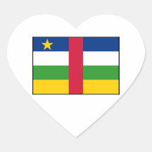 Central African Republic Flag Stickers