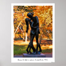 Central Park Autumn: Romeo & Juliet Statue 02C Posters