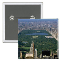 Central Park from the south, New York City, USA Button