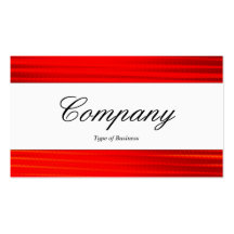Centre Band - Script - Hot Red Business Card Template