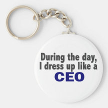 CEO During The Day Keychain