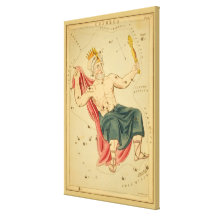 Cepheus the King - Vintage Astronomical Star Chart Canvas Print