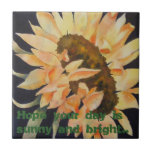 Ceramic tile with Sunflower