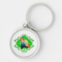 Cerebral Palsy Fight Rosie The Riveter Key Chains