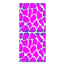 Cerise Pink Pattern Rack Card Design