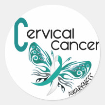 Cervical Cancer BUTTERFLY 3 Sticker