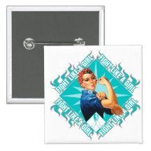 Cervical Cancer Fight Rosie The Riveter Pin
