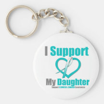 Cervical Cancer I Support My Daughter Keychains