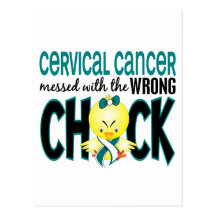 Cervical Cancer Messed With The Wrong Chick Postcard