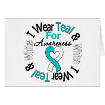 Cervical Cancer Ribbon For Awareness Greeting Card