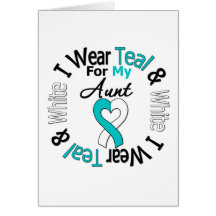 Cervical Cancer Ribbon For My Aunt Card