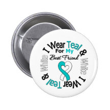 Cervical Cancer Ribbon For My Best Friend Pin