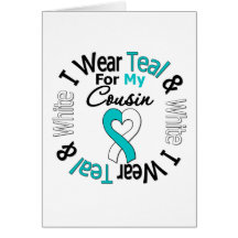 Cervical Cancer Ribbon For My Cousin Cards