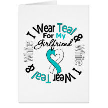 Cervical Cancer Ribbon For My Girlfriend Greeting Card