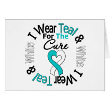 Cervical Cancer Ribbon For The Cure Card