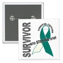 Cervical Cancer Survivor Pinback Buttons