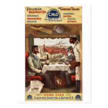 CH&D Pullman dining car 1894 Post Cards