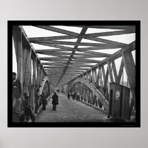 Chain Bridge over the Potomac River 1865 Print