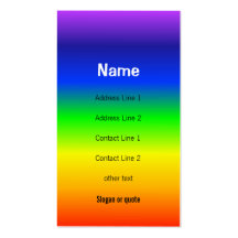 Chakra Colours Rainbow Business Card