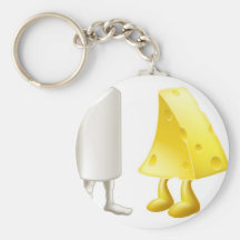 Chalk and cheese characters key chains