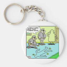 Chalk Outline Funny Police Gifts & Collectibles Keychains