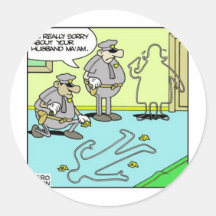 Chalk Outline Funny Police Gifts & Collectibles Sticker