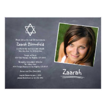 Chalkboard Bat Mitzvah Invitation