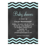 Chalkboard & Chevron Baby Shower Invitation
